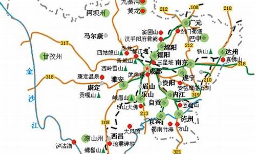 四川旅游景点地图分布 路线_四川旅游景点